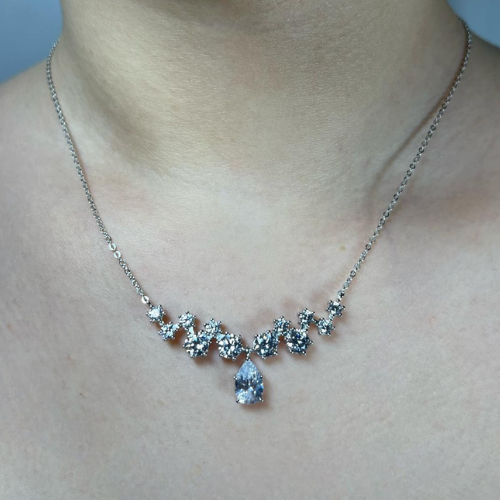 Collana fantasia con zirconi
