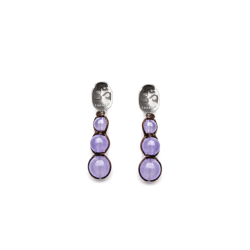 Orecchini Tamashii in Argento con Giada Lavanda