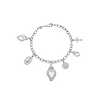 Bracciale Sacro Cuore Multicharm