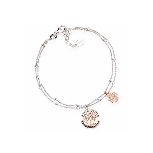 Bracciale Albero della Vita con Angelo e Zirconi Bianchi