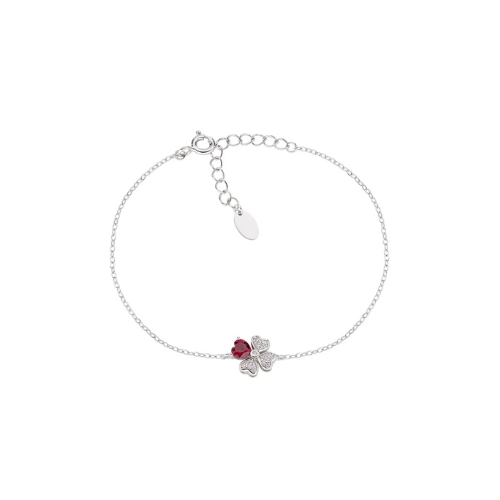 Bracciale "Quadricuore" in Argento con Zirconi