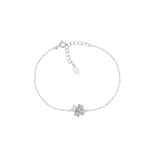 Bracciale "Quadricuore" in Argento con Zirconi