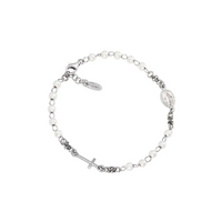 Bracciale Rosario Perle Croce Charm