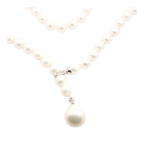 Collana in perle a sciarpina