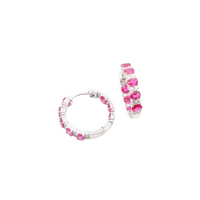Orecchini a cerchio rosa