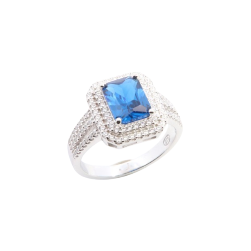 Anello con pietra centrale