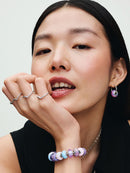 Charm Opale Glitter Rosa