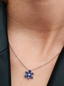Collana Pendente Herbarium Fiore Blu