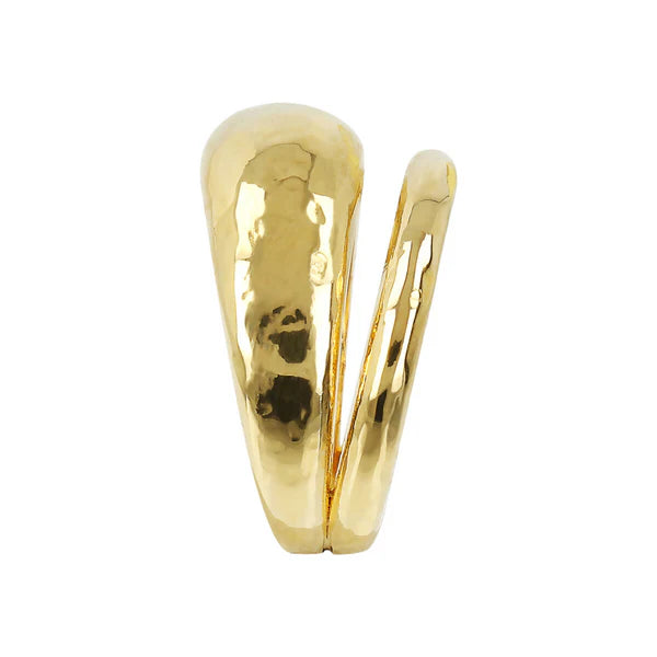 Anello a Fascia Martellato Design Doppio