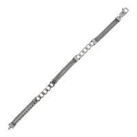 Bracciale con Catena Grumetta e Doppia Catena Spiga