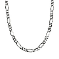 Collana con Catena Figaro e Moschettone Texture