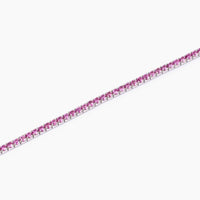 Bracciale tennis sottile in argento con tormaline sintetiche