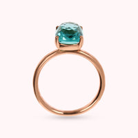 Anello Essentiel Cocktail con Prisma Gem Rettangolare Taglio Mosaico