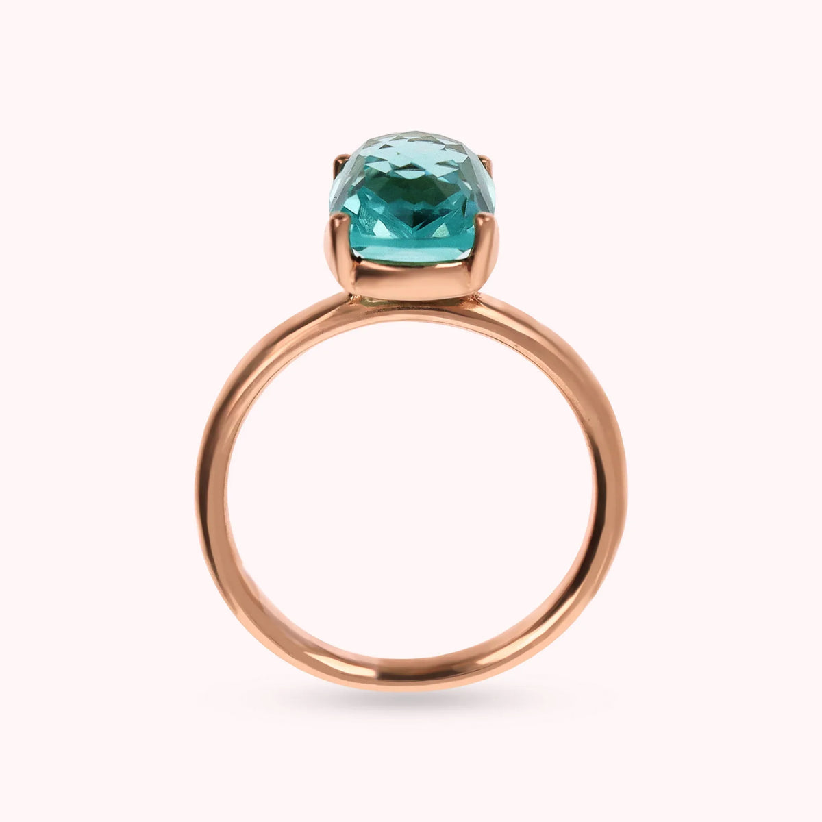 Anello Essentiel Cocktail con Prisma Gem Rettangolare Taglio Mosaico