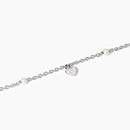 Bracciale in argento con perle coltivate e ciondolo cuore