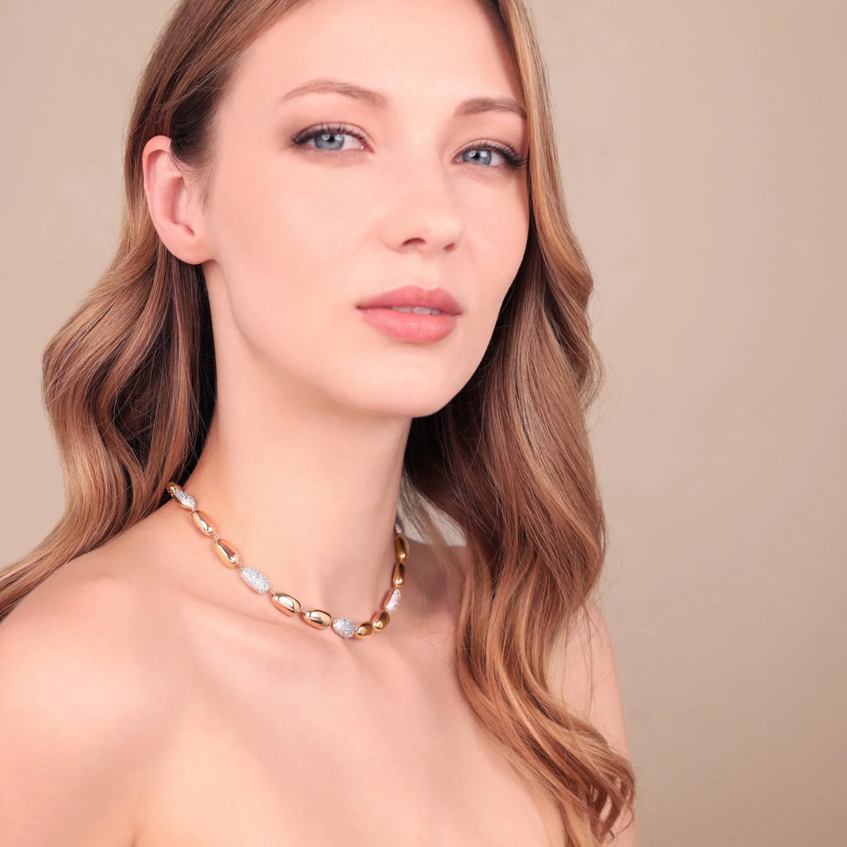 Collana Pepita Girocollo con Pavé di Cubic Zirconia