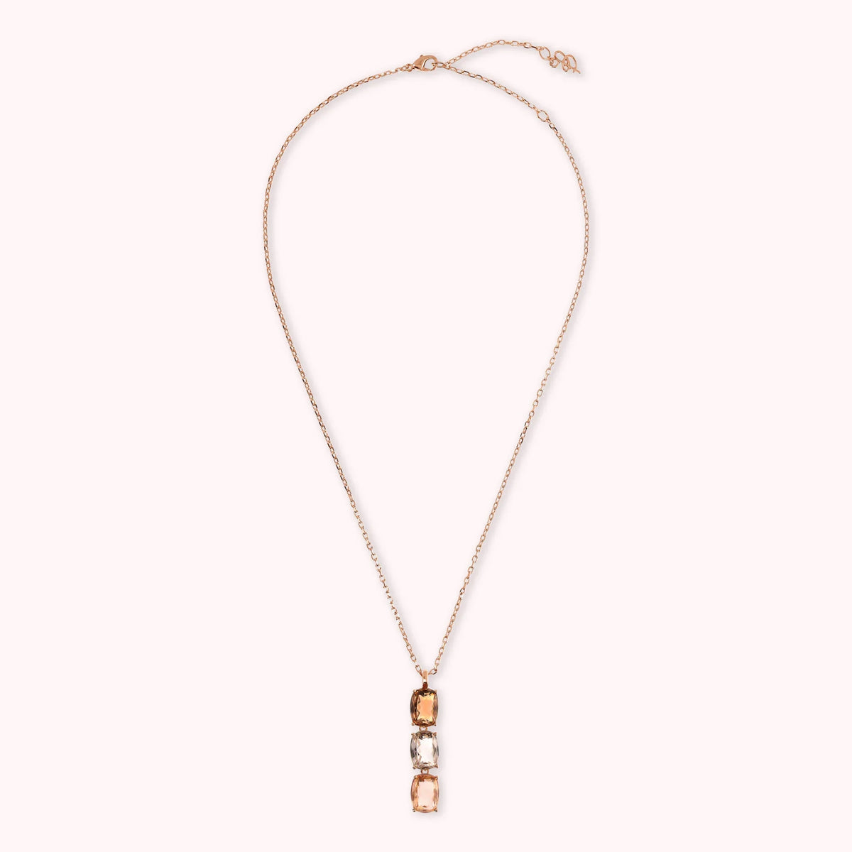 Collana Essentiel Trilogy con Prisma Gem Taglio Mosaico