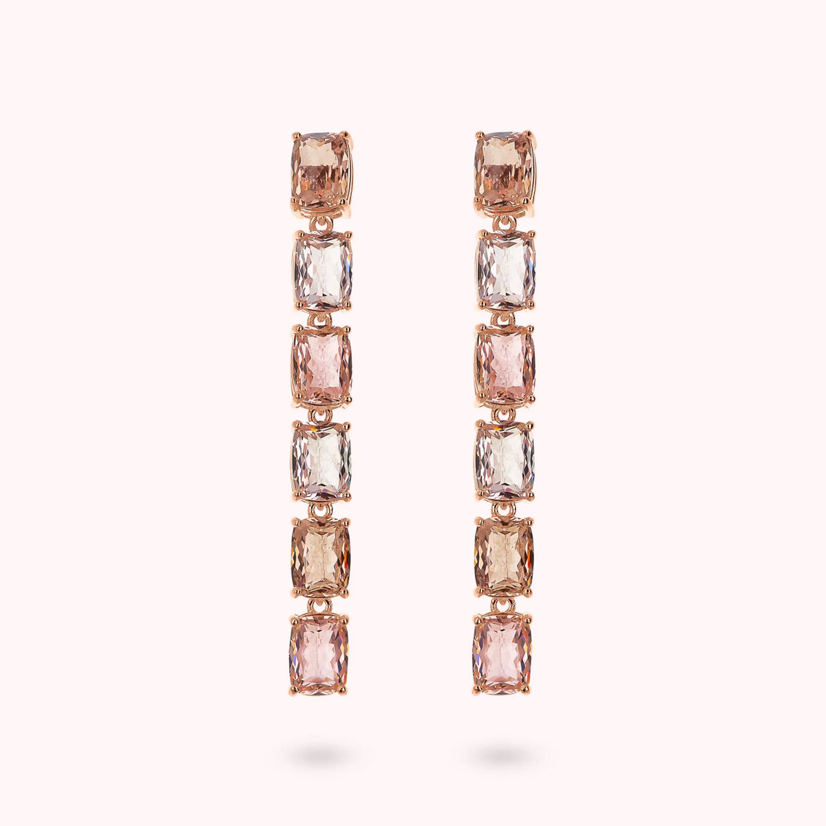 Orecchini Essentiel Lunghi con Prisma Gem Taglio Mosaico