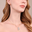 Collana Ciondolo Spirale con Pavé di Cubic Zirconia
