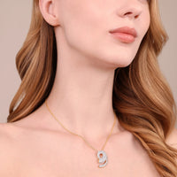 Collana Ciondolo Spirale con Pavé di Cubic Zirconia