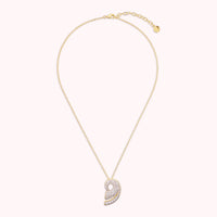 Collana Ciondolo Spirale con Pavé di Cubic Zirconia