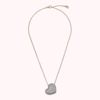 Collana Golden con Pendente Cuore Pavé in Cubic Zirconia