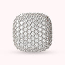 Anello Chevalier Quadrato con Pavé in Cubic Zirconia