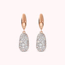 Orecchini Pepita con Ciondolo in Pavé di Cubic Zirconia