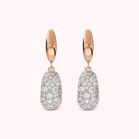 Orecchini Pepita con Ciondolo in Pavé di Cubic Zirconia