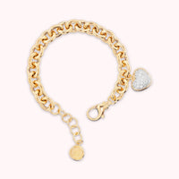 Bracciale Ciondolo Cuore in Pavé di Cubic Zirconia