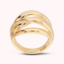 Anello a Fascia 'Flame' Lucido