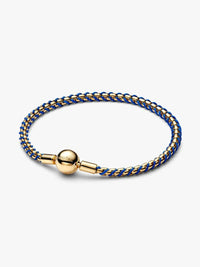 Bracciale Intreccio Tessuto Blu