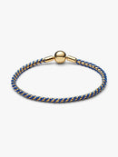 Bracciale Intreccio Tessuto Blu