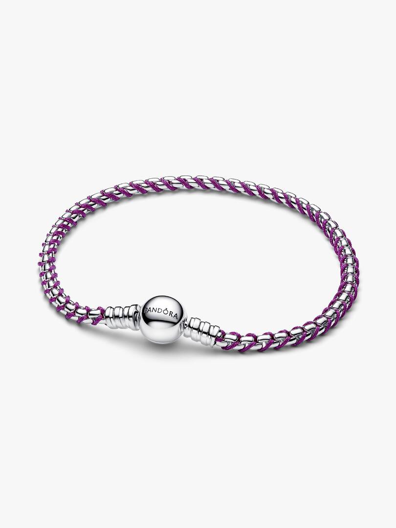 Bracciale Intreccio Tessuto Viola