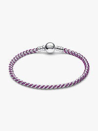 Bracciale Intreccio Tessuto Viola