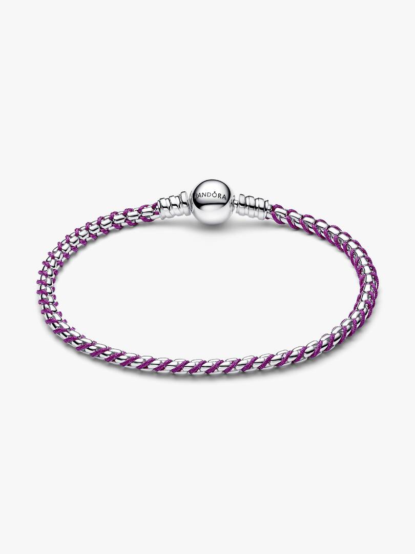 Bracciale Intreccio Tessuto Viola