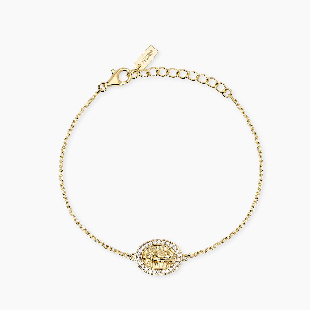 Bracciale in argento dorato con Madonnina