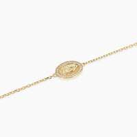 Bracciale in argento dorato con Madonnina