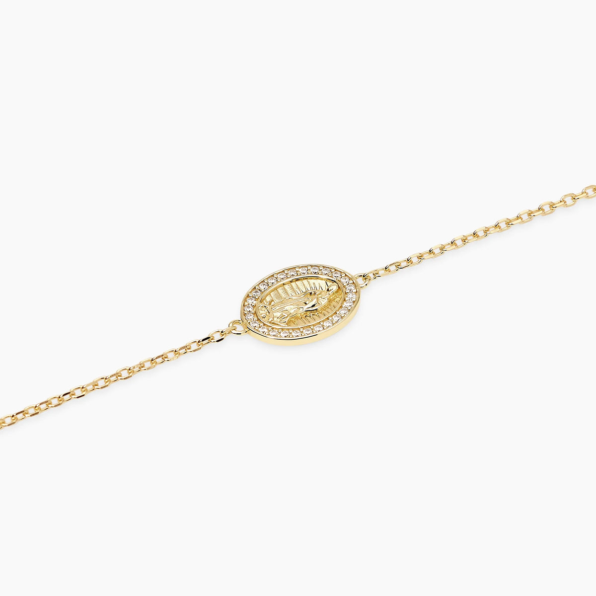 Bracciale in argento dorato con Madonnina