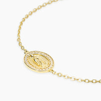 Bracciale in argento dorato con Madonnina