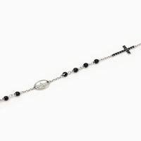 Bracciale uomo in argento con croce e Madonnina