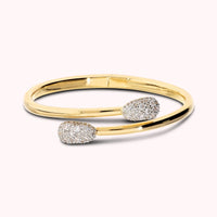 Bracciale Pepita Rigido Contrarié con Pavé di Cubic Zirconia